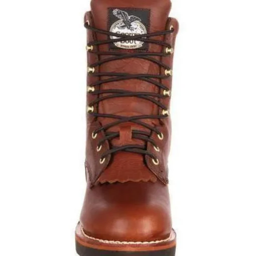 Georgia Men's Farm And Ranch 8" Lacer Work Boot - Brown - G7014