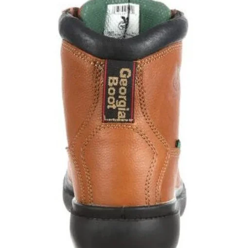 Georgia Men's Farm And Ranch 6" Soft Toe WP Work Boot -Brown- G6503
