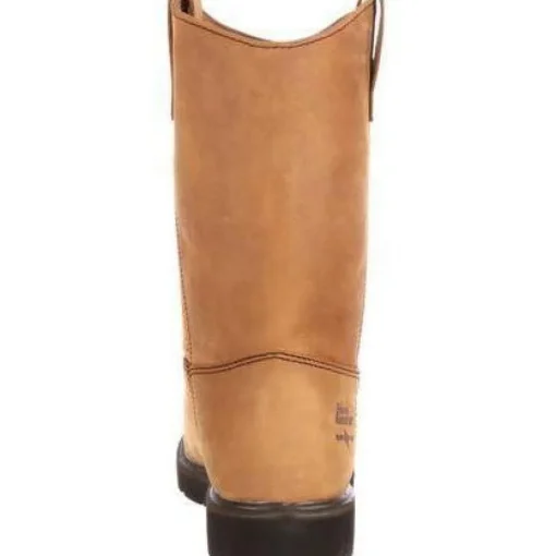 Georgia Men's Farm And Ranch Wellington Wedge Work Boot - Brown - G4432
