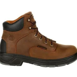 Georgia Men's FLX Point 6" Comp Toe WP Work Boot- Brown- G6644