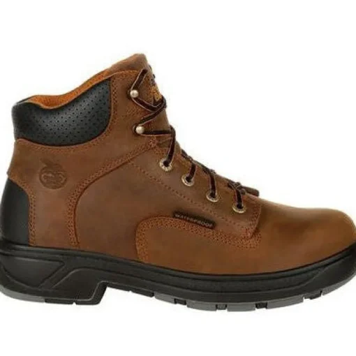 Georgia Men's FLX Point 6" Comp Toe WP Work Boot- Brown- G6644
