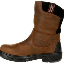 Georgia Men's Flxpoint 10" Comp Toe WP Wellington Work Boot- Brown - G5644