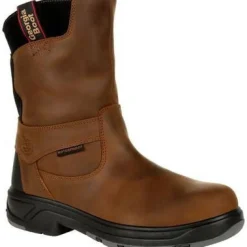 Georgia Men's Flxpoint 10" Comp Toe WP Wellington Work Boot- Brown - G5644