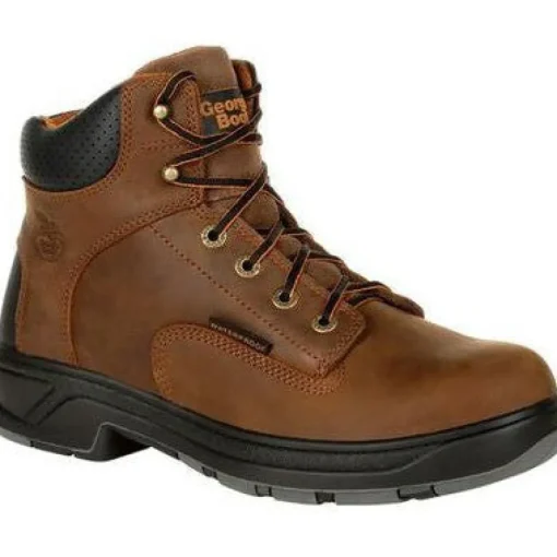 Georgia Men's Flxpoint 6" Soft Toe WP Work Boot - Brown - G6544