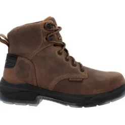 Georgia Men's Flxpoint Ultra 6" Soft Toe WP Work Boot- Black/Brown- GB00551