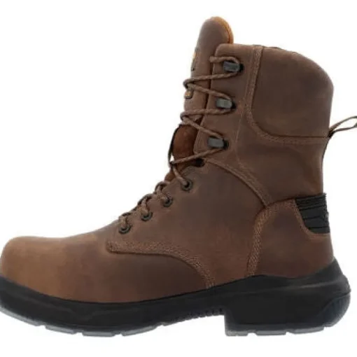 Georgia Men's Flxpoint Ultra 8" WP Comp Toe Work Boot -Brown- GB00554
