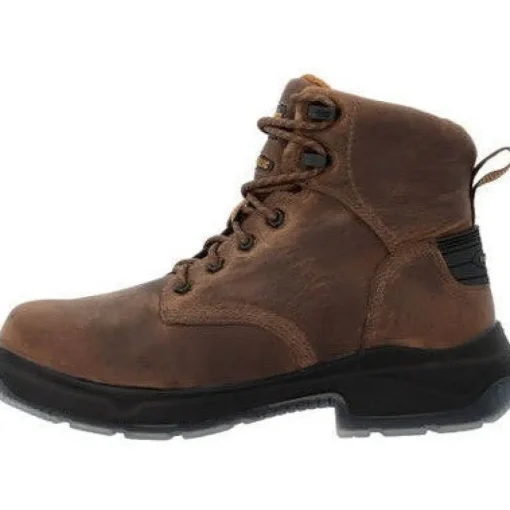 Georgia Men's Flxpoint Ultra 6" Soft Toe WP Work Boot- Black/Brown- GB00551