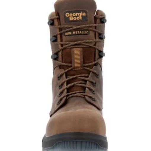 Georgia Men's Flxpoint Ultra 8" WP Comp Toe Work Boot -Brown- GB00554