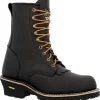 Georgia Men's Forestry 8" Soft Toe Logger Work Boot- Black- GB00648