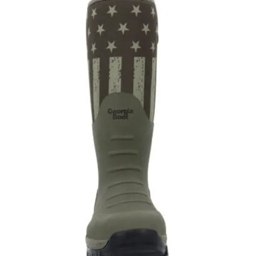 Georgia Men's Gbr Rubber 16" WP Pull On Work Boot -Dark Green- GB00559