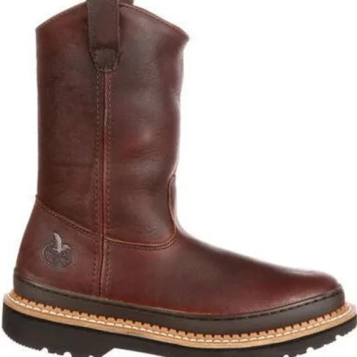 Georgia Men's Giant 11" Wellington Pull On Work Boot -Brown- G4274