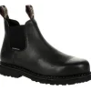 Georgia Men's Giant 6" WP Slip Resist Chelsea Work Boot -Black- GB00376
