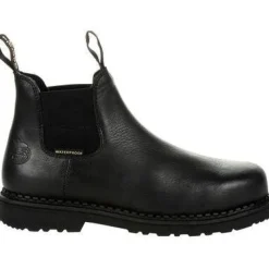 Georgia Men's Giant 6" WP Slip Resist Chelsea Work Boot -Black- GB00376