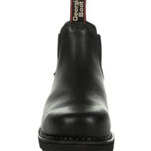 Georgia Men's Giant 6" WP Slip Resist Chelsea Work Boot -Black- GB00376