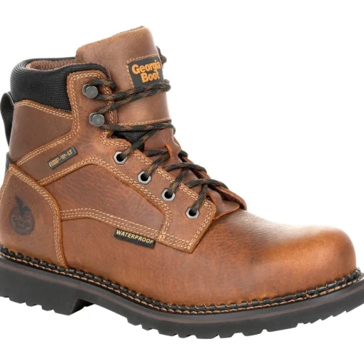 Georgia Men's Giant Revamp 6" Waterproof Work Boot - Brown - GB00316