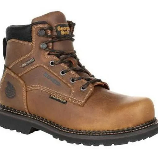 Georgia Men's Giant Steel Toe WP Met Guard Work Boot -Brown- GB00322