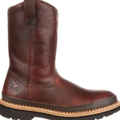 Georgia Men's Giant Steel Toe Pul-On Work Boots - Brown - G4374