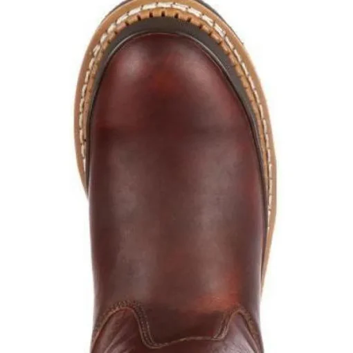 Georgia Men's Giant Steel Toe Pul-On Work Boots - Brown - G4374