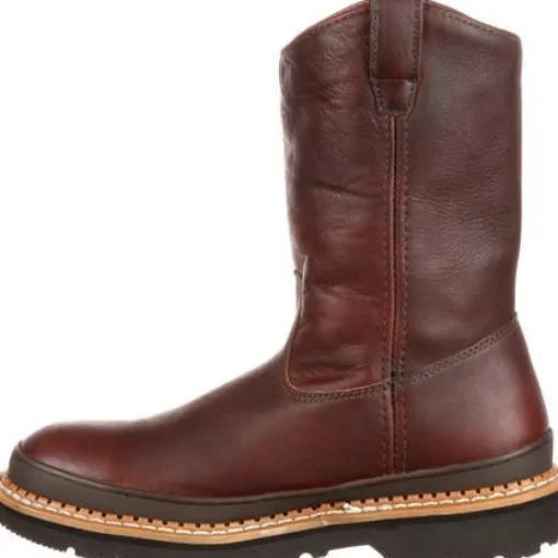 Georgia Men's Giant Steel Toe Pul-On Work Boots - Brown - G4374