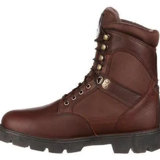 Georgia Men's Homeland 8" Stl Toe Waterproof Work Boot - Brown - G107