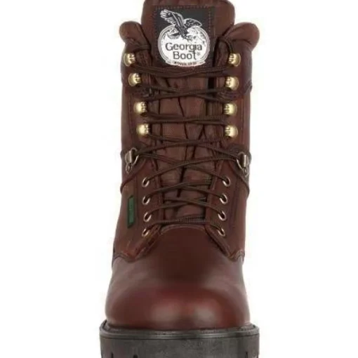 Georgia Men's Homeland 8" Stl Toe Waterproof Work Boot - Brown - G107