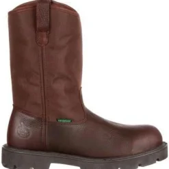 Georgia Men's Homeland Stl Toe WP Wellington Work Boot - Brown - G111