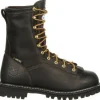 Georgia Men's Lace To Gore-Tex 8" Soft Toe WP 200G Ins Work Boot- Black- G8040