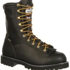 Georgia Men's Lace To Gore-Tex 8" Soft Toe WP 200G Ins Work Boot- Black- G8040