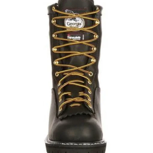 Georgia Men's Lace To Gore-Tex 8" Soft Toe WP 200G Ins Work Boot- Black- G8040