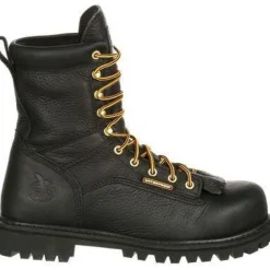 Georgia Men's Lace To Toe 8" WP Work Boot - Black - G8010