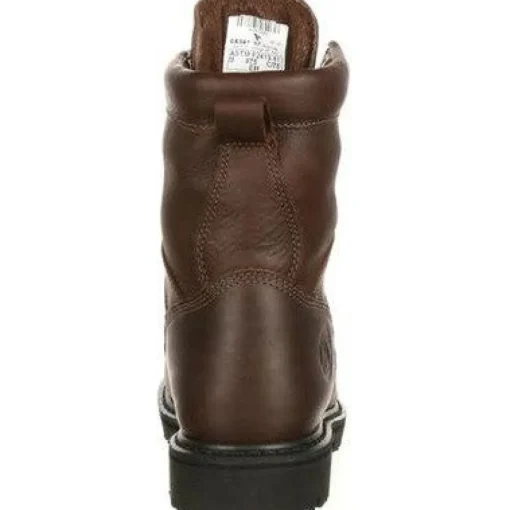 Georgia Men's Lace To Toe 8" Steel Toe WP Work Boot- Chocolate- G8341