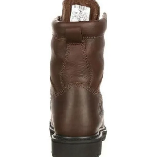 Georgia Men's Lace To Toe 8" Soft Toe WP Work Boot- Chocolate- G8041