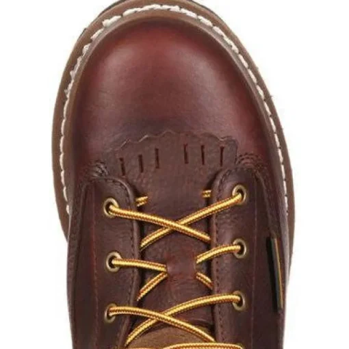 Georgia Men's Logger 6" Soft Toe WP Lace-To-Toe Work Boot- Chocolate- GBOT052