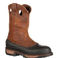 Georgia Men's Muddog Steel Toe Wellington WP Work Boot - Brown - G5594