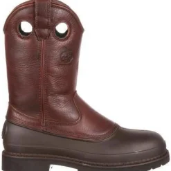 Georgia Men's Muddog Steel Toe Wellington WP Work Boot - Brown - G5655