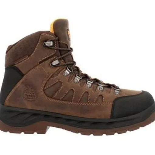 Georgia Men's Ot 6" WP Slip Resistant Hiker Work Boot -Brown- GB00524