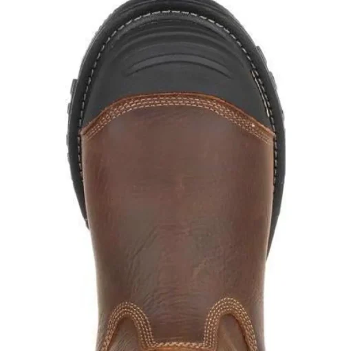 Georgia Men's Rumbler 10" Comp Toe WP Pull-On Work Boot-Brown- GB00286