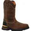Georgia Men's TBD 11" Soft Toe WP Wellington Pull On Work Boot -Brown- GB00598
