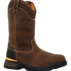 Georgia Men's TBD 11" Soft Toe WP Wellington Pull On Work Boot -Brown- GB00598