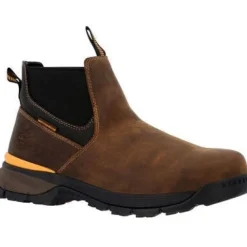 Georgia Men's TBD 5" Soft Toe WP Chelsea Work Boot -Brown- GB00599