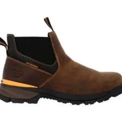 Georgia Men's TBD 5" Soft Toe WP Chelsea Work Boot -Brown- GB00599
