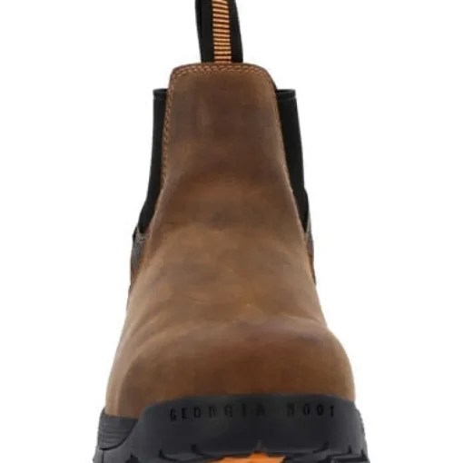 Georgia Men's TBD 5" Soft Toe WP Chelsea Work Boot -Brown- GB00599