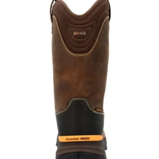Georgia Men's TBD 11" Soft Toe WP Wellington Pull On Work Boot -Brown- GB00598