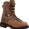Georgia Men's USA Made Waterproof Logger Work Boot - Brown - GB00538