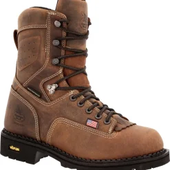 Georgia Men's USA Made Waterproof Logger Work Boot - Brown - GB00538