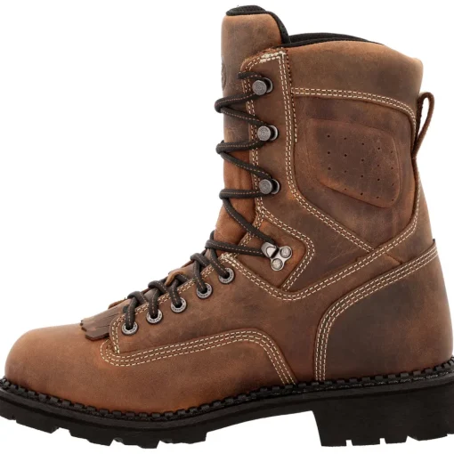 Georgia Men's USA Made Waterproof Logger Work Boot - Brown - GB00538