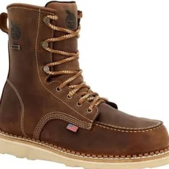 Georgia Men's Wedge 8" WP Soft Toe Slip Resist Work Boot -Brown- GB00532