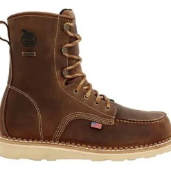Georgia Men's Wedge 8" WP Soft Toe Slip Resist Work Boot -Brown- GB00532