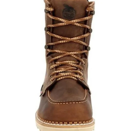 Georgia Men's Wedge 8" WP Soft Toe Slip Resist Work Boot -Brown- GB00532