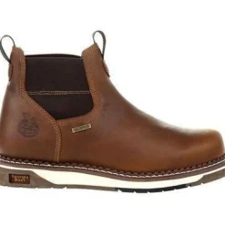 Georgia Men's Wedge Chelsea Soft Toe WP Wedge Work Boot - Brown - GB00352